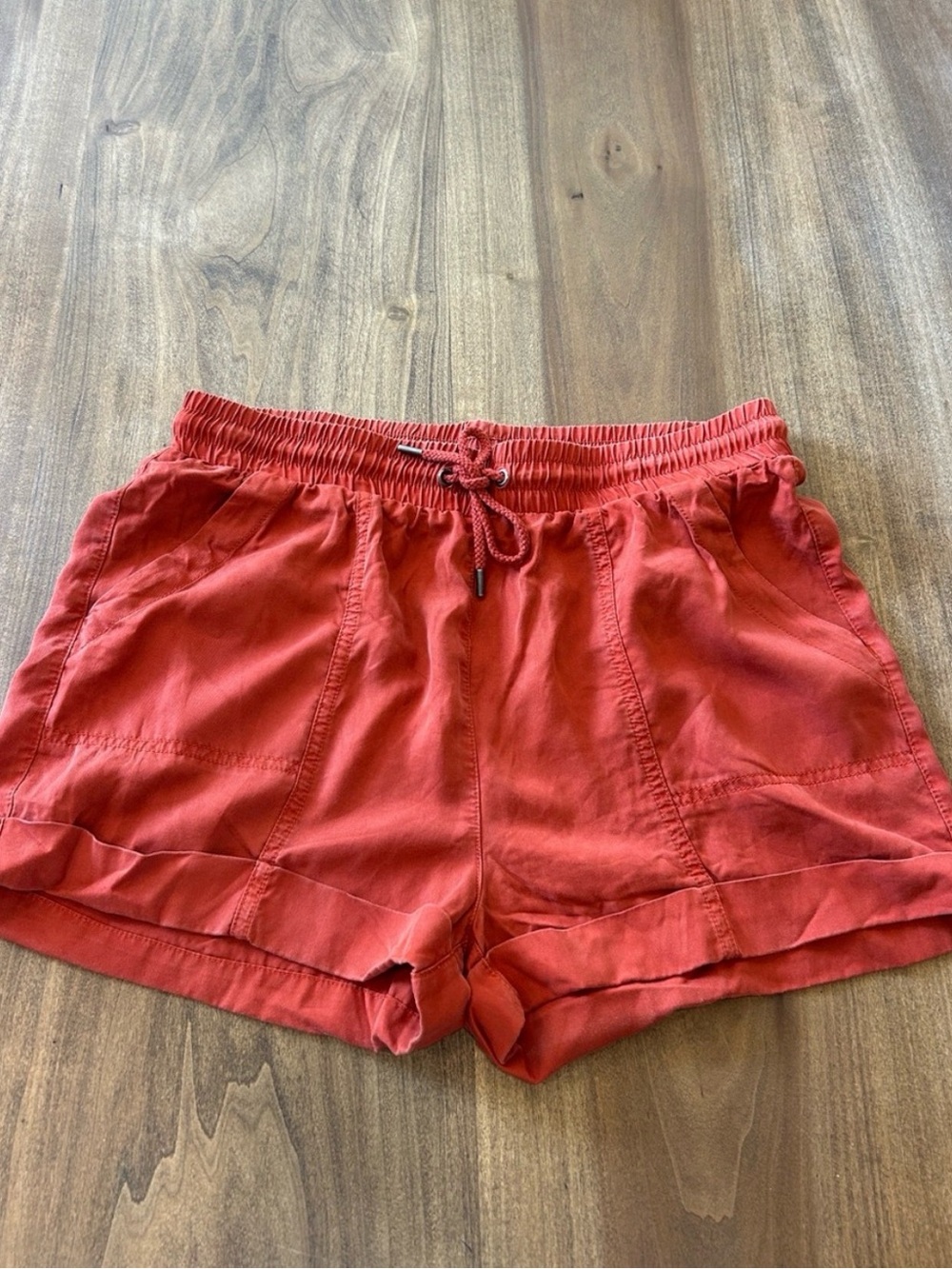 (Pair)Universal Thread Black Rolled-Hem Denim Shorts & burnt orange shorts - Picture 6 of 10